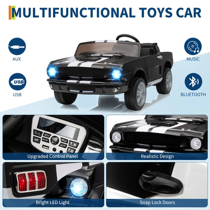 24V Electric Car for Kids, Battery Powered Ride on Toy with Remote Control, Safety Belt, 2 Speeds, LED Lights, Kids Electric Vehicle for Christmas Birthday New Year Gifts