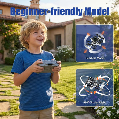 KYLVO 2-In-1 Flying RC Car Drone Toy – Dual Mode Land & Air, 360° Drift & Stunt Flight, One-Key Takeoff, 3 Speed Levels, Rechargeable Remote Control – Perfect Holiday Gift for Kids Remote-Controlled Car-Plane Combo Rc Helicopter