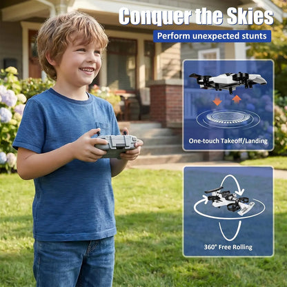 KYLVO 2-In-1 Flying RC Car Drone Toy – Dual Mode Land & Air, 360° Drift & Stunt Flight, One-Key Takeoff, 3 Speed Levels, Rechargeable Remote Control – Perfect Holiday Gift for Kids Remote-Controlled Car-Plane Combo Rc Helicopter