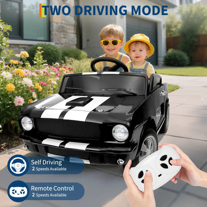 24V Electric Car for Kids, Battery Powered Ride on Toy with Remote Control, Safety Belt, 2 Speeds, LED Lights, Kids Electric Vehicle for Christmas Birthday New Year Gifts