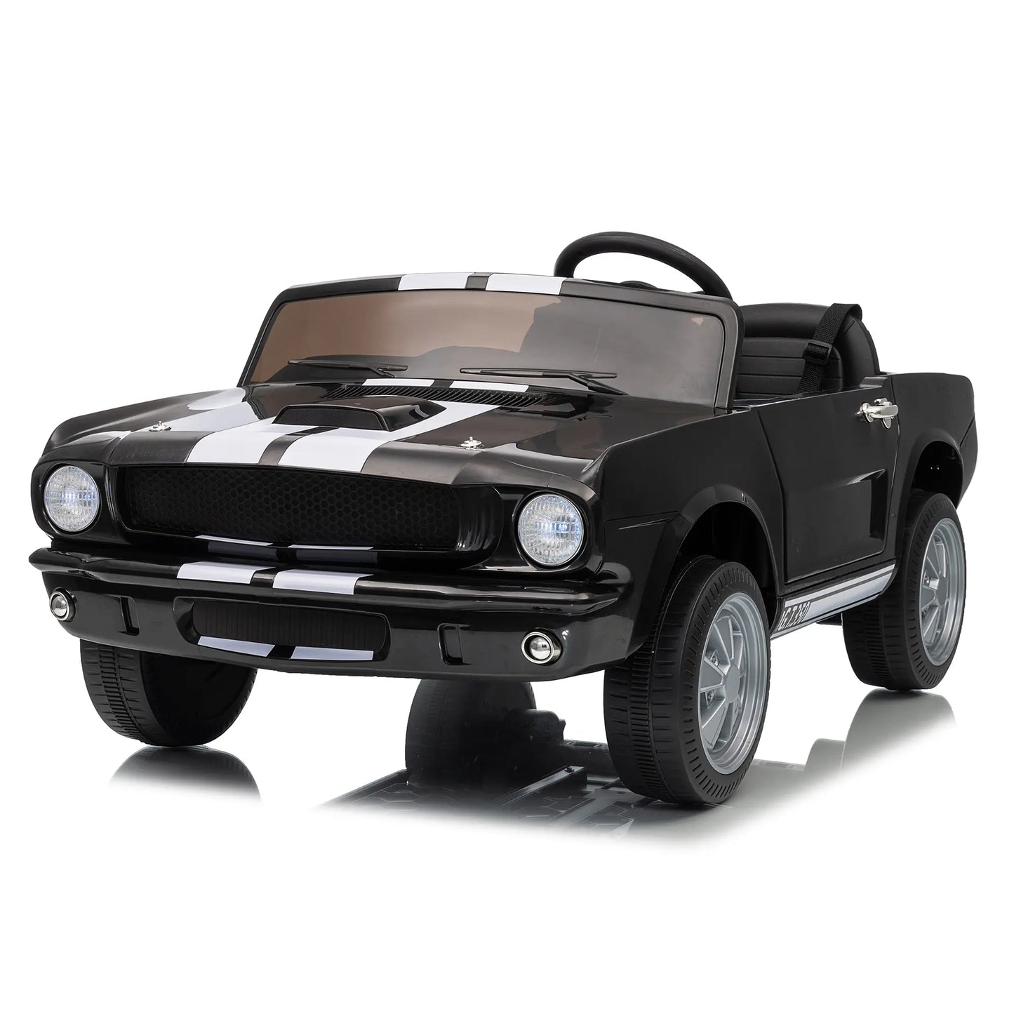 24V Electric Car for Kids, Battery Powered Ride on Toy with Remote Control, Safety Belt, 2 Speeds, LED Lights, Kids Electric Vehicle for Christmas Birthday New Year Gifts