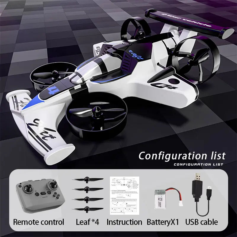 KYLVO 2-In-1 Flying RC Car Drone Toy – Dual Mode Land & Air, 360° Drift & Stunt Flight, One-Key Takeoff, 3 Speed Levels, Rechargeable Remote Control – Perfect Holiday Gift for Kids Remote-Controlled Car-Plane Combo Rc Helicopter