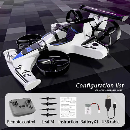 KYLVO 2-In-1 Flying RC Car Drone Toy – Dual Mode Land & Air, 360° Drift & Stunt Flight, One-Key Takeoff, 3 Speed Levels, Rechargeable Remote Control – Perfect Holiday Gift for Kids Remote-Controlled Car-Plane Combo Rc Helicopter