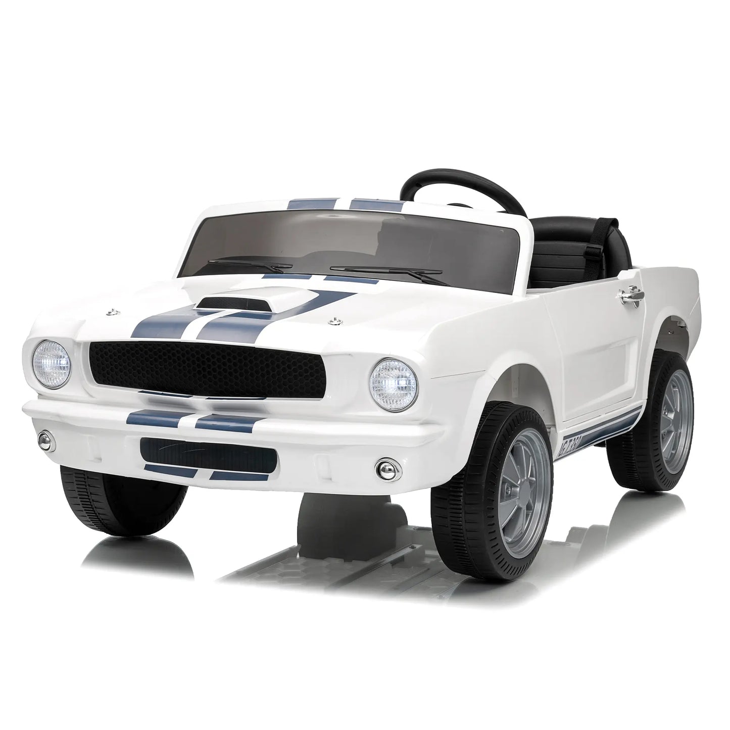 24V Electric Car for Kids, Battery Powered Ride on Toy with Remote Control, Safety Belt, 2 Speeds, LED Lights, Kids Electric Vehicle for Christmas Birthday New Year Gifts