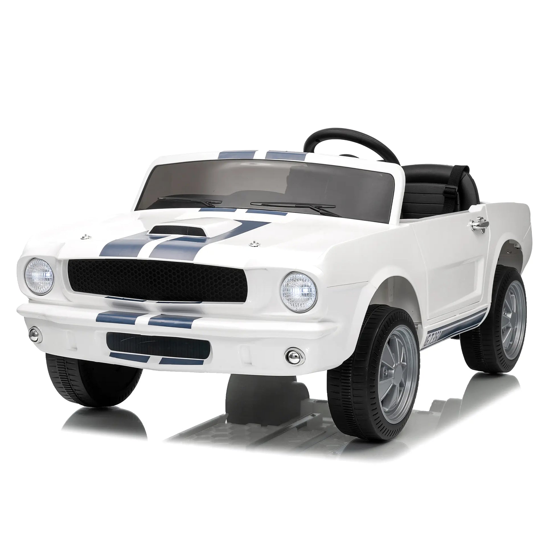 24V Electric Car for Kids, Battery Powered Ride on Toy with Remote Control, Safety Belt, 2 Speeds, LED Lights, Kids Electric Vehicle for Christmas Birthday New Year Gifts