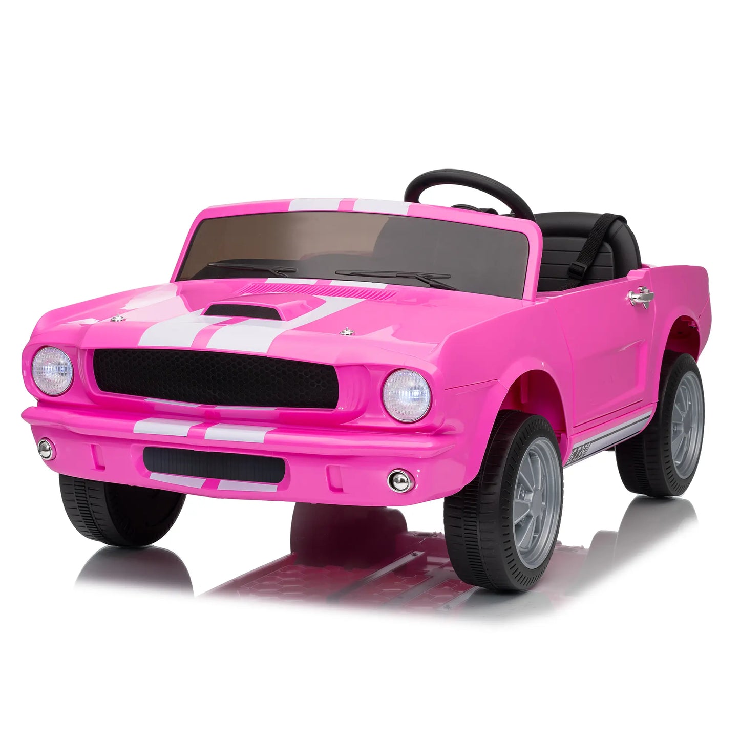 24V Electric Car for Kids, Battery Powered Ride on Toy with Remote Control, Safety Belt, 2 Speeds, LED Lights, Kids Electric Vehicle for Christmas Birthday New Year Gifts