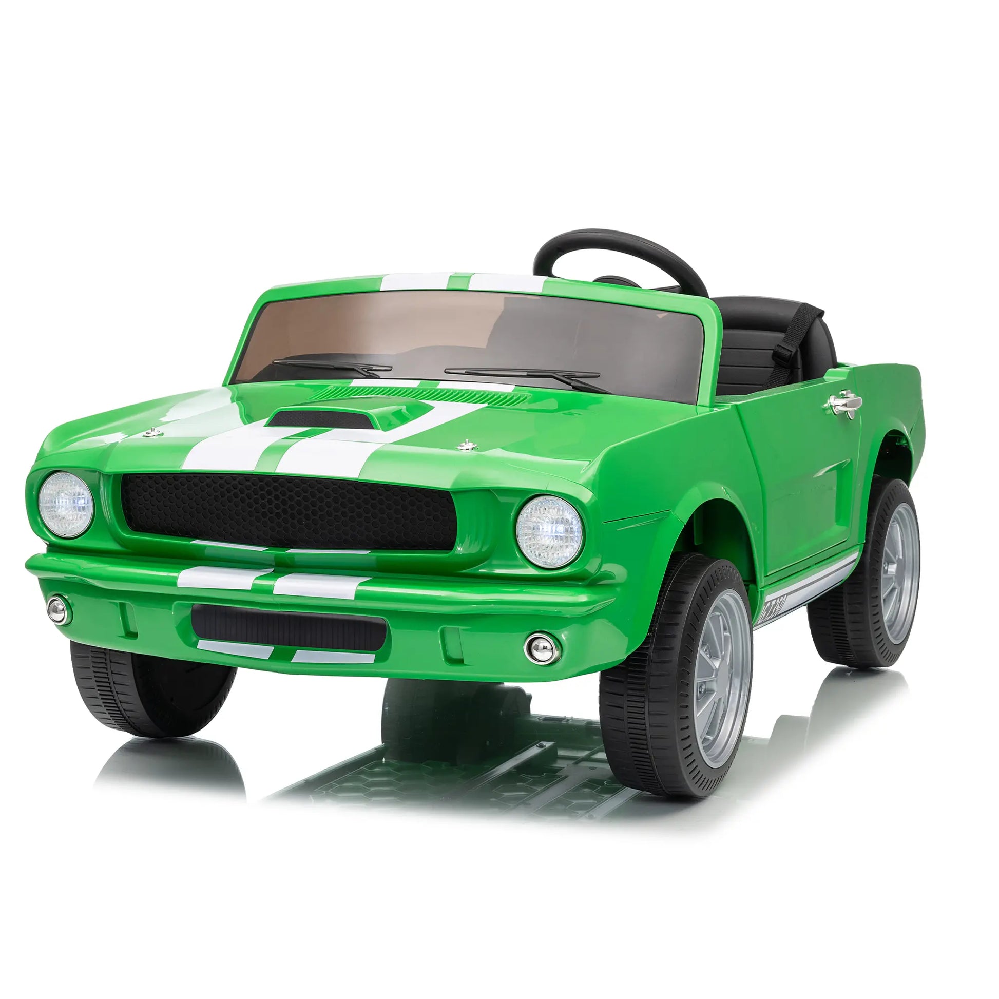 24V Electric Car for Kids, Battery Powered Ride on Toy with Remote Control, Safety Belt, 2 Speeds, LED Lights, Kids Electric Vehicle for Christmas Birthday New Year Gifts